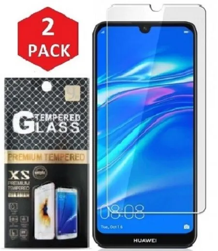 2x Huawei Y7 2019 Panzerfolie Premium Schutzglas 9H Echt Glas Display Schutz