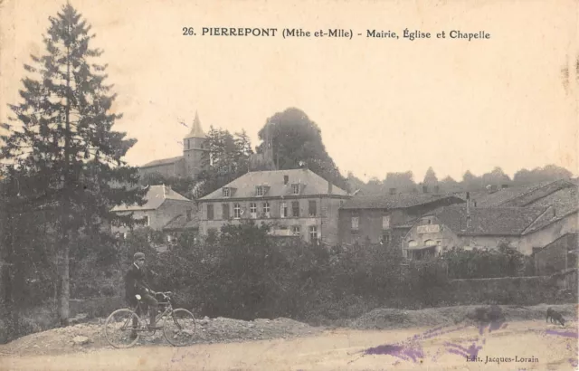 Cpa 54 Pierrepont Mairie Church Chapel