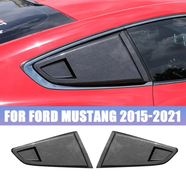 For Ford Mustang 2015-2021 Rear Quarter Side Window Louver Scoop Cover Vent 2PCS