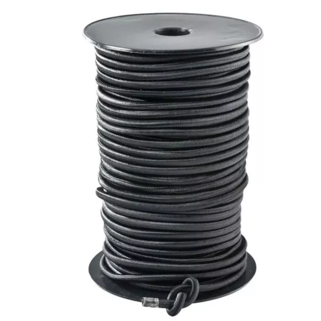 Tensor Elástico Negro De Bobina - Ø 4 MM - 20M