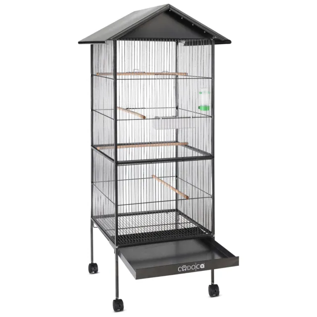 Volière cage à oiseaux en métal 157 cm pour Canaries perroquet perruches animaux