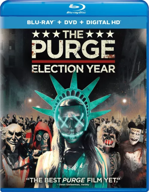 The Purge: Election Year (Blu-ray Disc+DVD, 2016, 2-Disc Set)