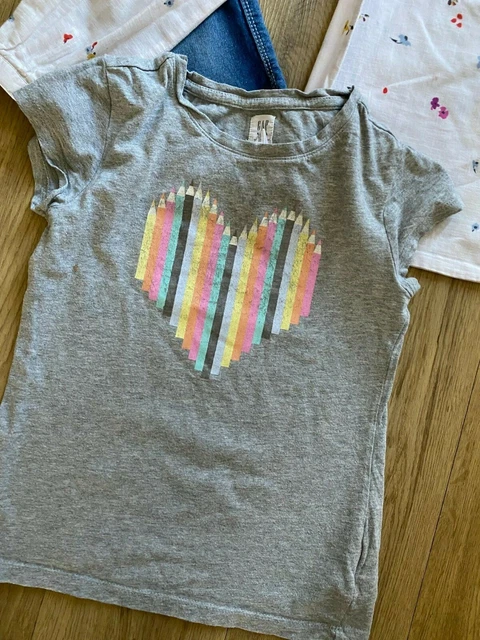 Maglietta pantaloni Capri Abbigliamento Ragazza x 5 Next Gap M&S Età 6 Denim T-Shirt  2