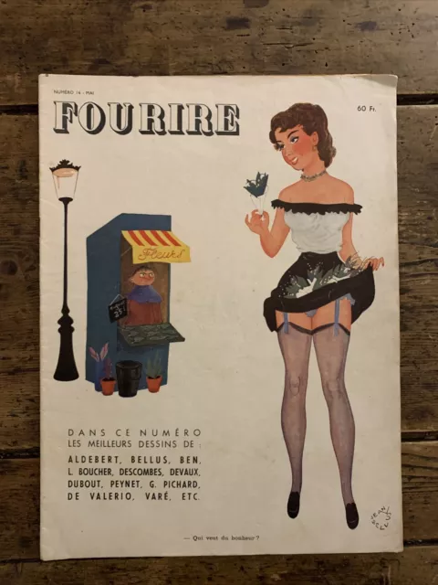 Revue  FOURIRE Le RIRE  1951 #16 Satire-Humour- J.Bellus- Peynet-Dubout....