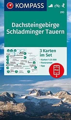 KOMPASS Wanderkarten-Set 293 Dachsteingebirge, Schladminger Tauern (3 Karten) 1: