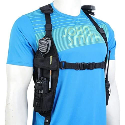 Double Radio Shoulder Harness  Chest Holder Radio Case Vest