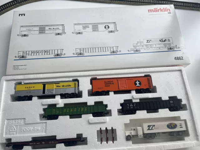 Märklin   4862    (Spur H0)   USA Güterwagen - Set  Set 1  + OVP