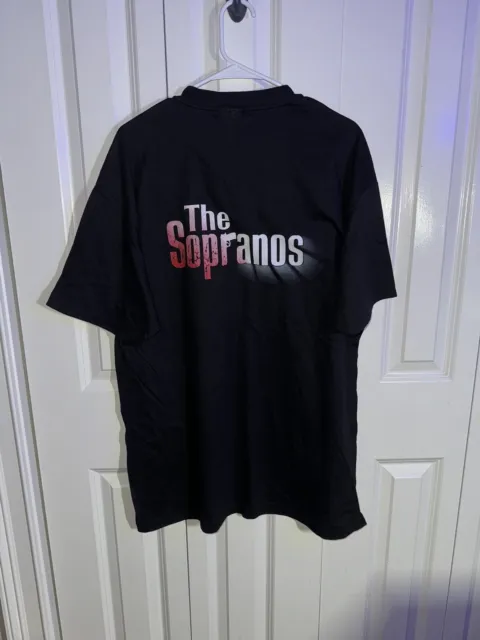 Y2K 00s HBO THE SOPRANO’S PROMO TEE Vintage Black Size 2X Men’s T-shirt