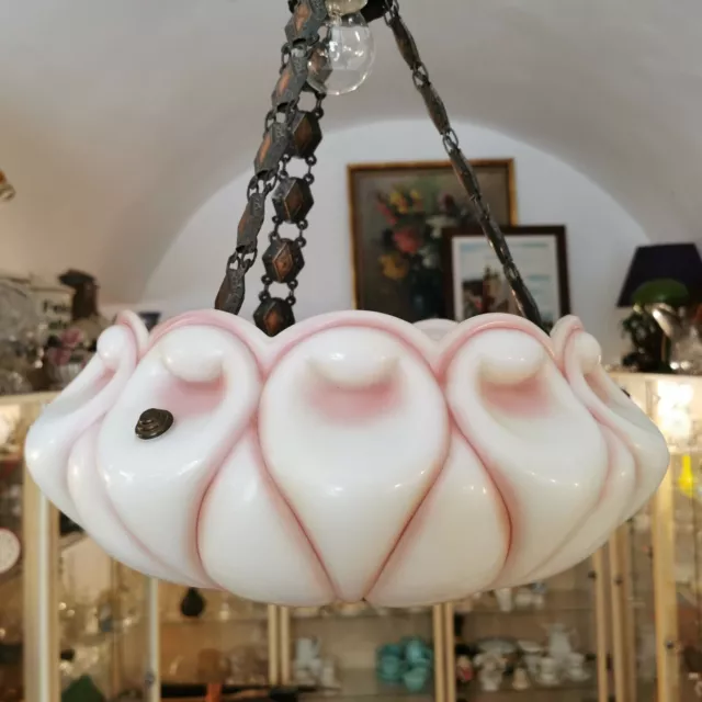 Traumhafte Jugendstil Hängelampe Seerose - Lampe Art Nouveau Lamp
