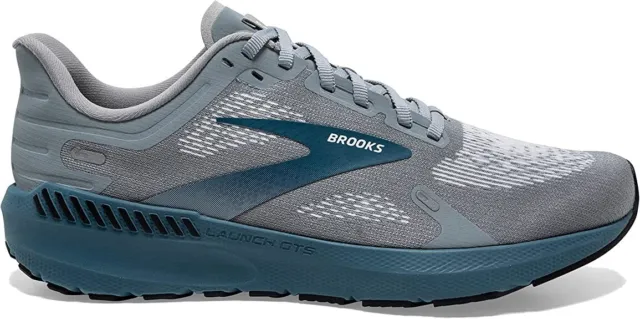 Brooks Men's Launch GTS 9 Support Running Shoes Grey Blue White Size 13