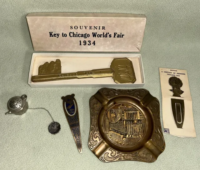 1933-1934 Chicago Worlds Fair Century Of Progress Memorabilia Lot