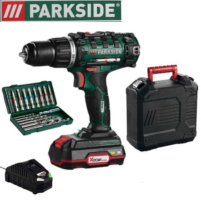 Trapano Avvitatore A Batteria Parkside 20V - Kit 73 Pezzi Con 2 Batterie E Accessori - Foto 14