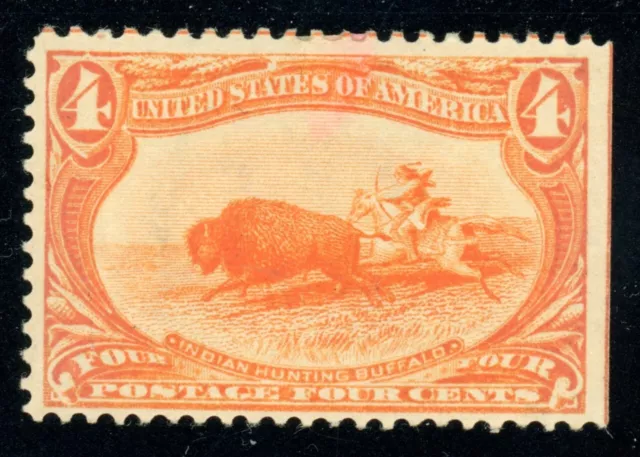 US Stamp #287 Indian Hunting Buffalo 4c - MHH - CV $110.00