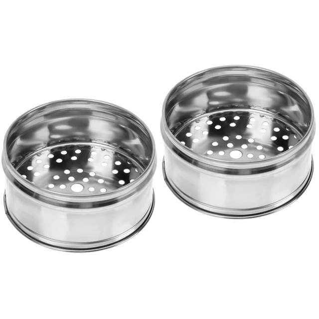 2 Pc Traditional Chinese Steamer Steamer Lid Small Metal Tray Steam Rack