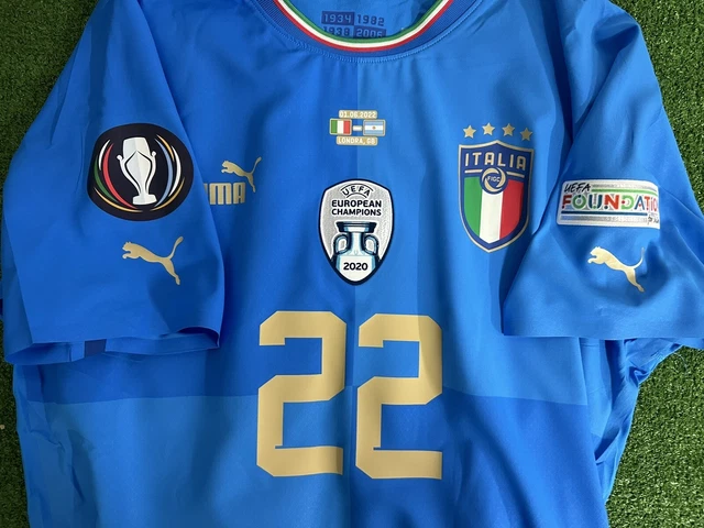 Maillot Italia Legea Match Worn Candreva Numéro 7 Taille L Vintage Rare