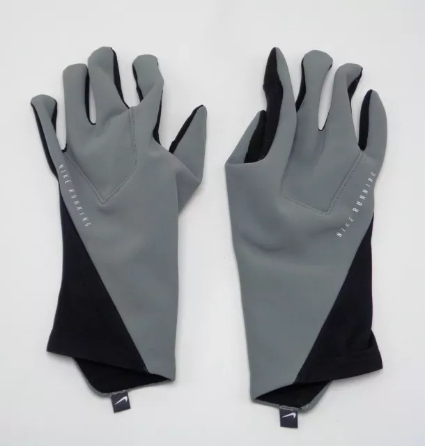 Nike Womens Shield Phenom Running Gloves Smoke Grey/Black/Silver Medium