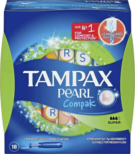 Tampax Compak Pearl Super 18 Pack