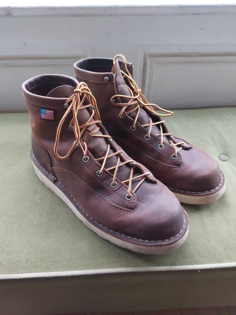 DANNER BULL RUN round toe 6 Leather Work Boots 15552 UK 10 US 10.5 140.00 PicClick UK