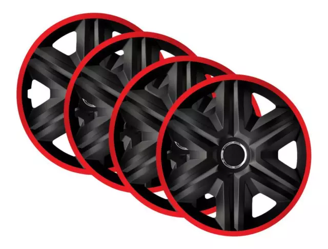 4x 16" Wheel Trims Hub Caps 16 Inch Wheel Cover Trim ABS Plastic Trim FAST RED
