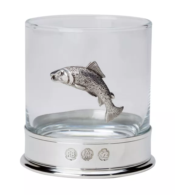 Étain Pêche Moulinet & Entonnoir Ou Salon Verre de Whisky pour Fly Saumon Truite 2