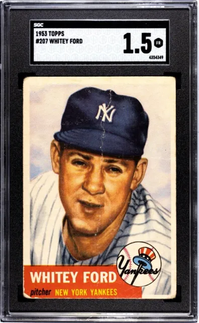 1953 Topps #207 Whitey Ford SGC 1.5 NY Yankees just graded HOF baseball card