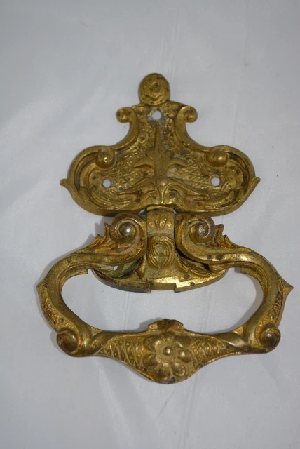Lot De 2 Poignées De Tiroir/porte Anciennes En Bronze - Style Rétro - Dimensions 60x18mm
