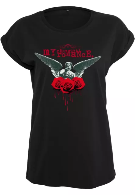 Merchcode Femmes My Chemical Romance Angle De Eau T-Shirt Chemise Roses Dame