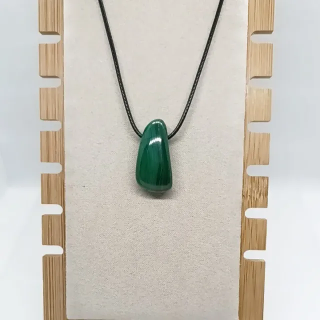 Pendentif Malachite - Pierre Percée en Pierre Naturelle  - Gemmes