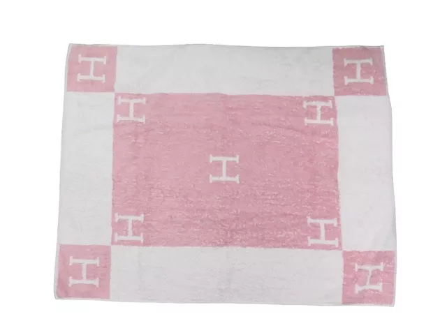 Drap De Bain Hermes Avalon Serviette De Plage Rose Pink Coton Beach Towel 250€