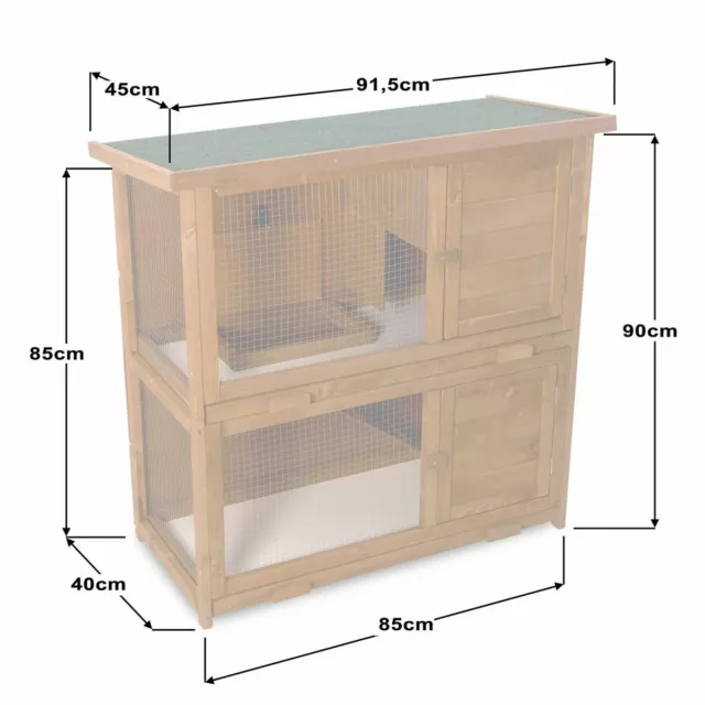 Kaninchenstall Hasenstall Hasenkäfig Kaninchenkäfig 2-stöckig Doppelstöckig 2