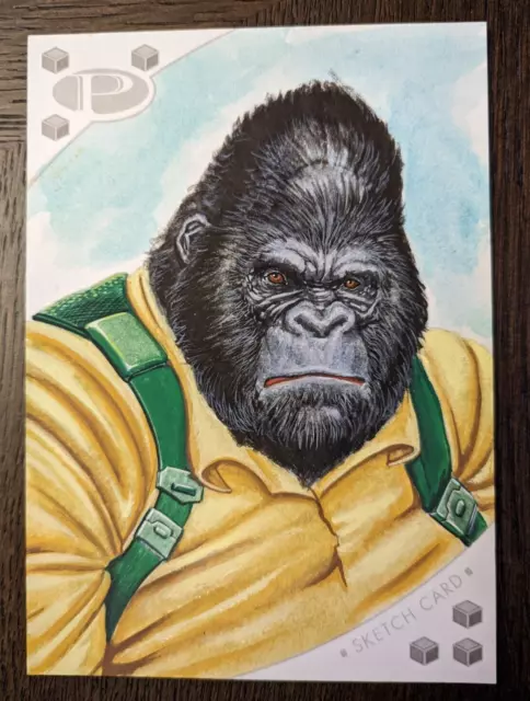 2017 Upper Deck Marvel Premier Gorilla Man  5x7 Sketch Card Auto Faustino 1/1