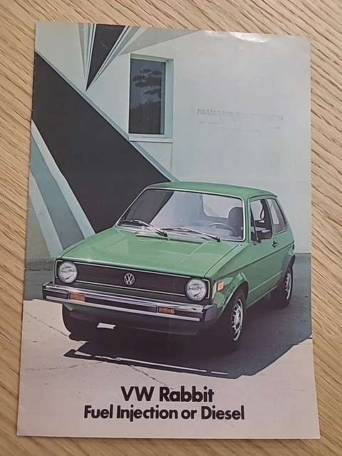 BROCHURE DEPLIANT VOLKSWAGEN Golf Rabbit Fuel Injection Diesel Mercato ...