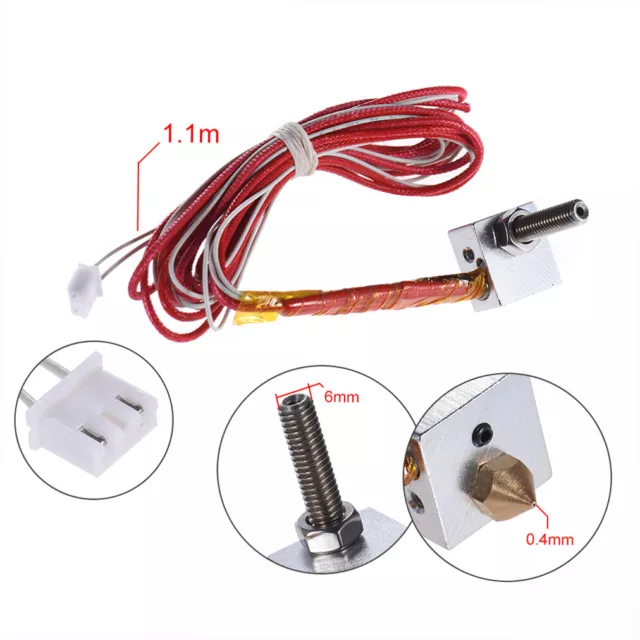 Neue  0.4mm M6 Düse Extruder Hot End HotEnd für Anet A2 & A8 3D Drucker N1B0