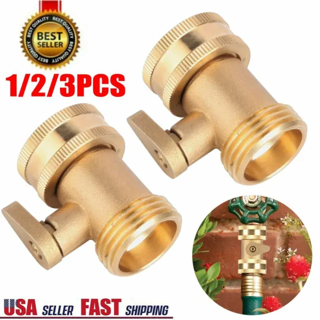3/4'' Brass Garden Hose Shut Off Valve Water Pipe Faucet Connector Handy 1~3PCS