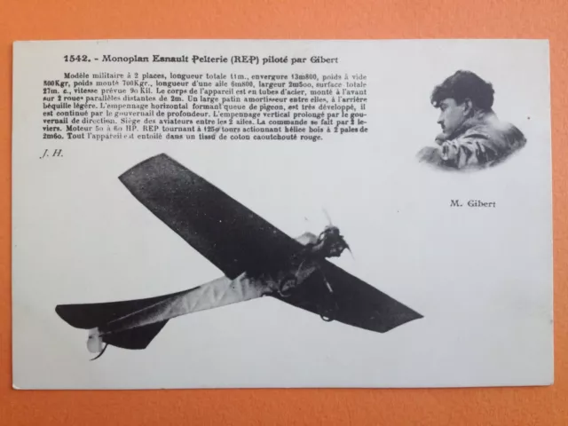 cpa AVIATION MONOPLAN ESNAULT PELTERIE piloté par Louis GIBERT d' ALBI Avion