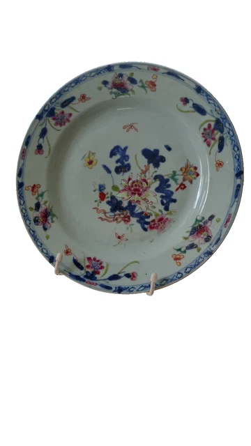 CHINE - Plat En Porcelaine à Décor De Grues, Poème Sur La Partie Gauche Signe Sous La Base D 27 Cm