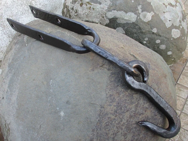 Antique Wrought Iron Strong Rustic Farm Hook Old Barn Tool Hanging Kitchen 4