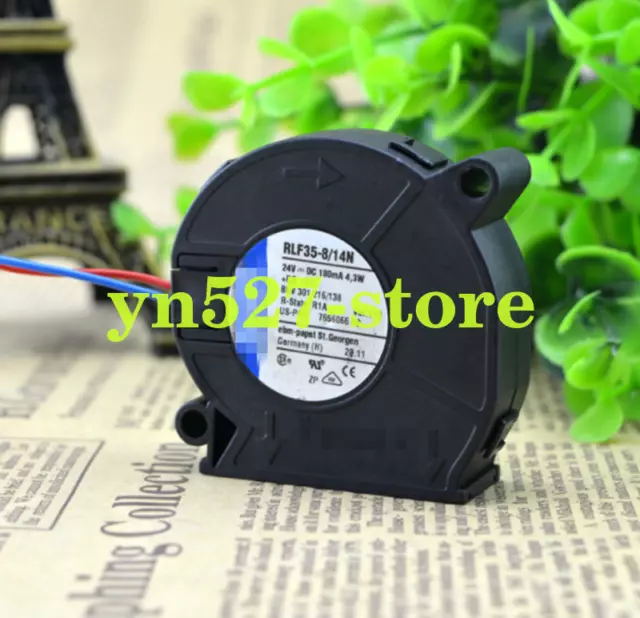 1PC For 180MA 4.3W RLF35-8/14N 51*15 24V 0.18A Double Ball Turbine Blower