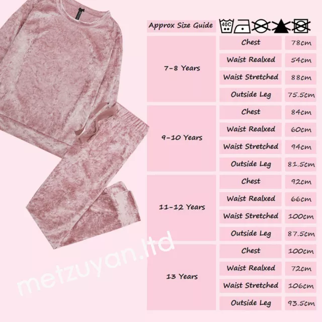Girls Velour Tracksuit Crushed Velvet Set Grey Pink Lounge 2 Pieces Set Outfit 2