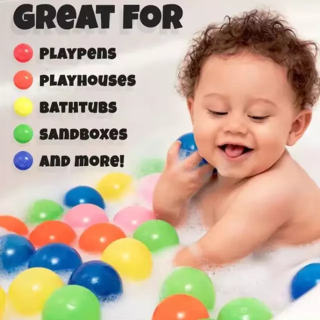 10-100x Plastic Pit Balls Kids Play Multi Colour Soft Ocean Pool Bath PlaypenDE