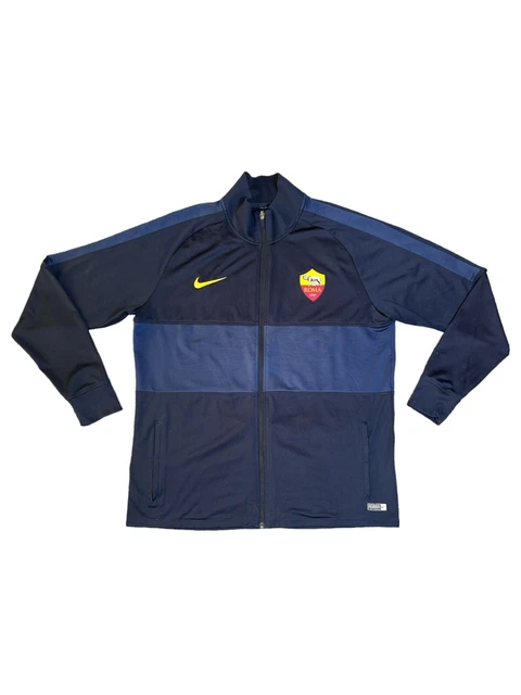 AS ROMA NIKE Football Track Jacket Anthem Training Mens XL Soccer Blue 32.46 PicClick