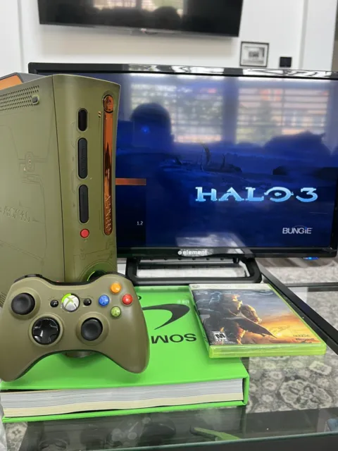Xbox 360 Halo 3 Limited Special Edition Gold Console w/ OEM Controller WORKS!