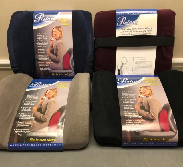 Lumbar Back Support Seat Cushion Pillow by For Car, Home or Office POSTURE