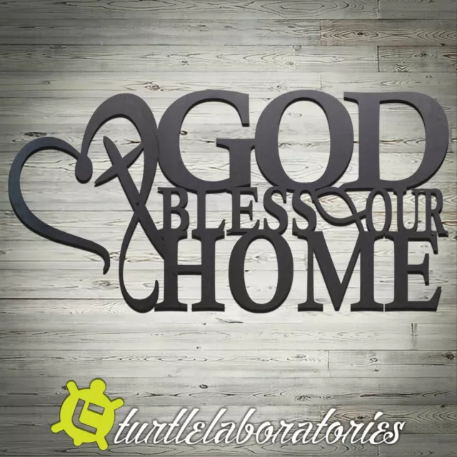 God Bless Our Home Metal Wall Art Hanging Home Decor