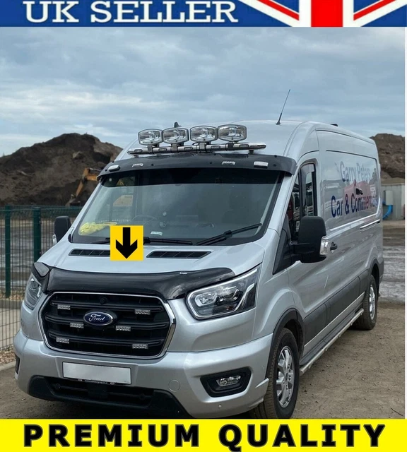 Déflecteur De Capot Piano Noir Pour Renault Kangoo 2014 Et + - Protection Contre Insectes Et Gravillons