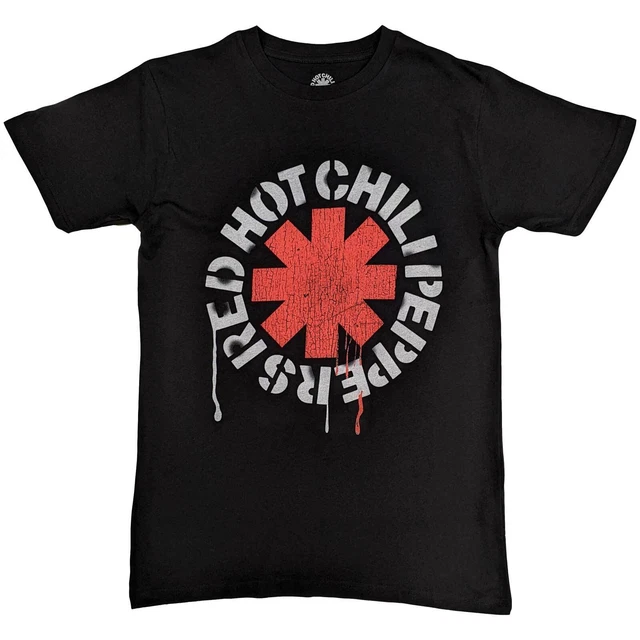 RED HOT CHILI Peppers Stencil Logo Official Merchandise Camiseta M/L/XL Nuevo EUR 23,48