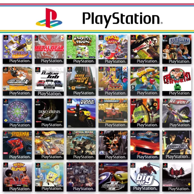 PS1 PlayStation One Spiele-Wahl 🎮 Action 🚨 Racing 🏁 Shooter 💣 Simulation ⚙️