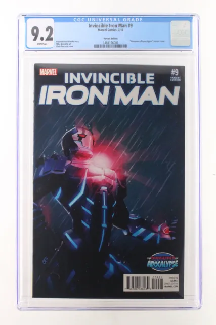 Invincible Iron Man #9 - Marvel Comics 2016 CGC 9.2 1st full App of Riri VARIANT
