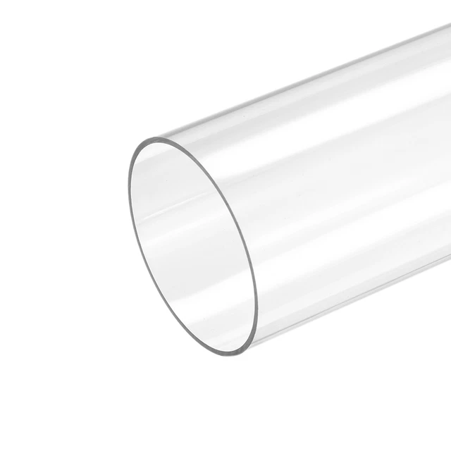 Plastic Pipe Rigid Polycarbonate Round Tube Clear 2.8" ID 3" OD 17" High Impact