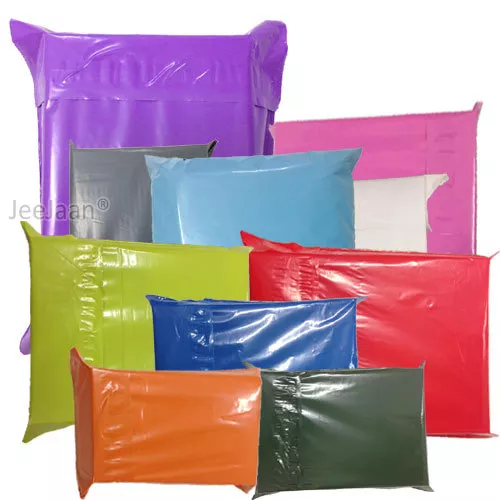 Strong Coloured Plastic Mailing Post Poly Postage Bags Self Seal Polythene Bags